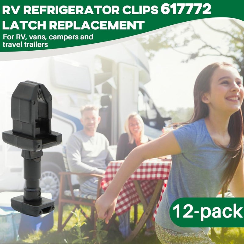 Terixe 12 Pack RV Refrigerator Vent Clips for Norcold 617772 Replacement, Quarter Turn Panel Fastener for Camper Fridge Vent, Perfect Refrigerator Parts & RV Vent Latch for Norcold - Image 2